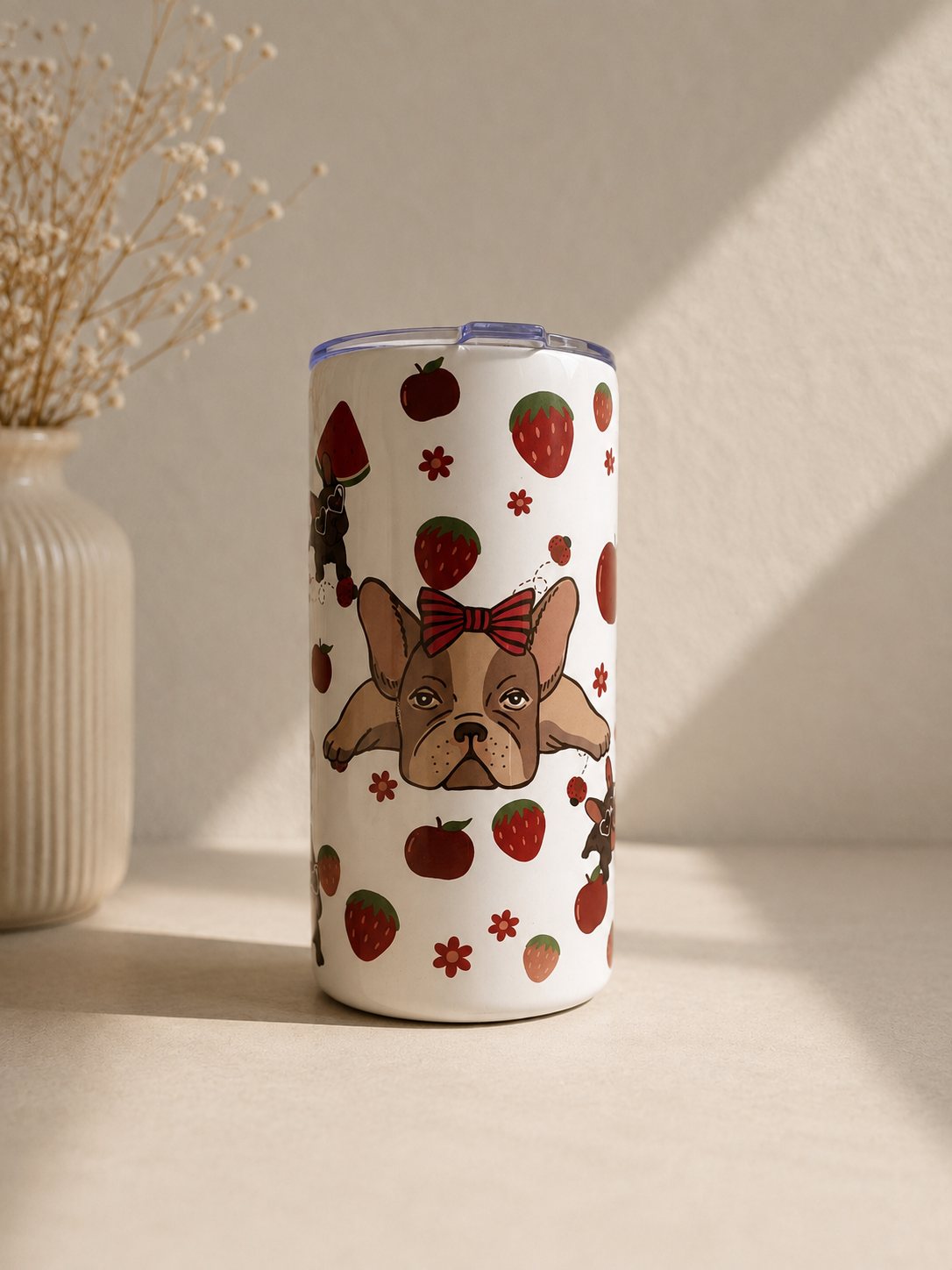 🐶 12 oz Thermobecher – Dog Lover Design 🩷