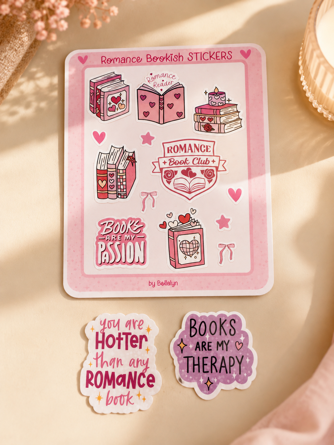Romance Bookish Sticker Set 💕📚