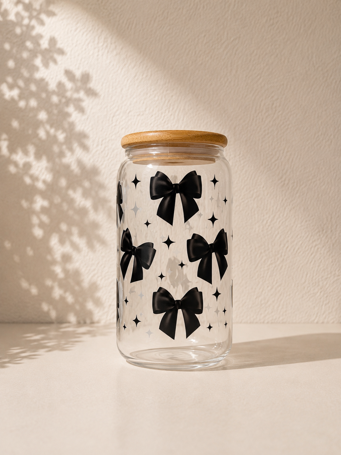 🎀 Trinkglas mit Schleifen-Design