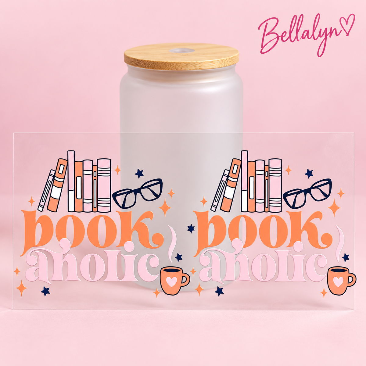 Trinkglas „book aholic“
