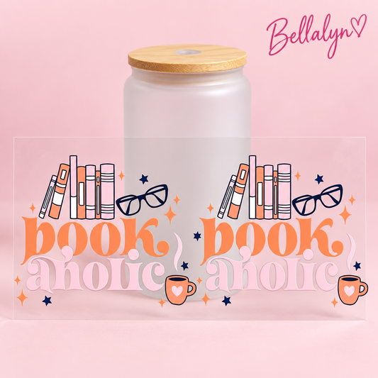 Trinkglas „book aholic“