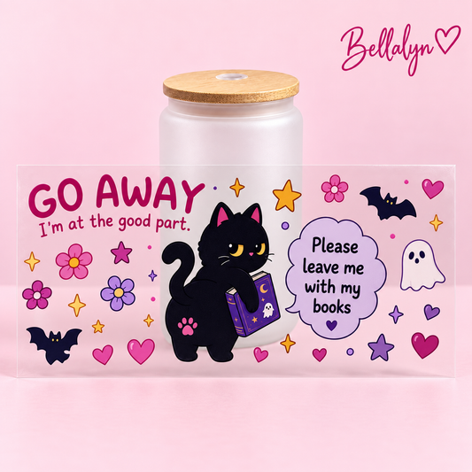 Trinkglas ,,Go Away CAT“