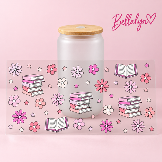 Trinkglas „Pink Book Garden“