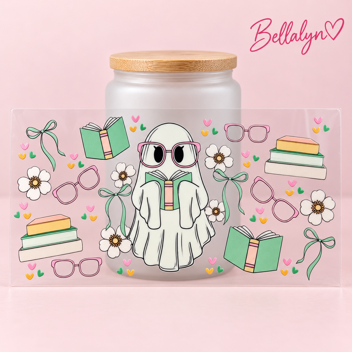 Trinkglas ,,Bookish Ghost“