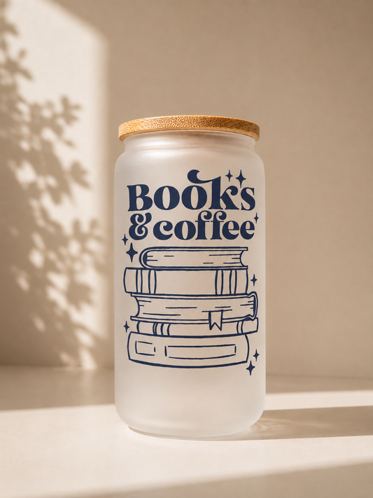 Trinkglas „Books &Coffee“