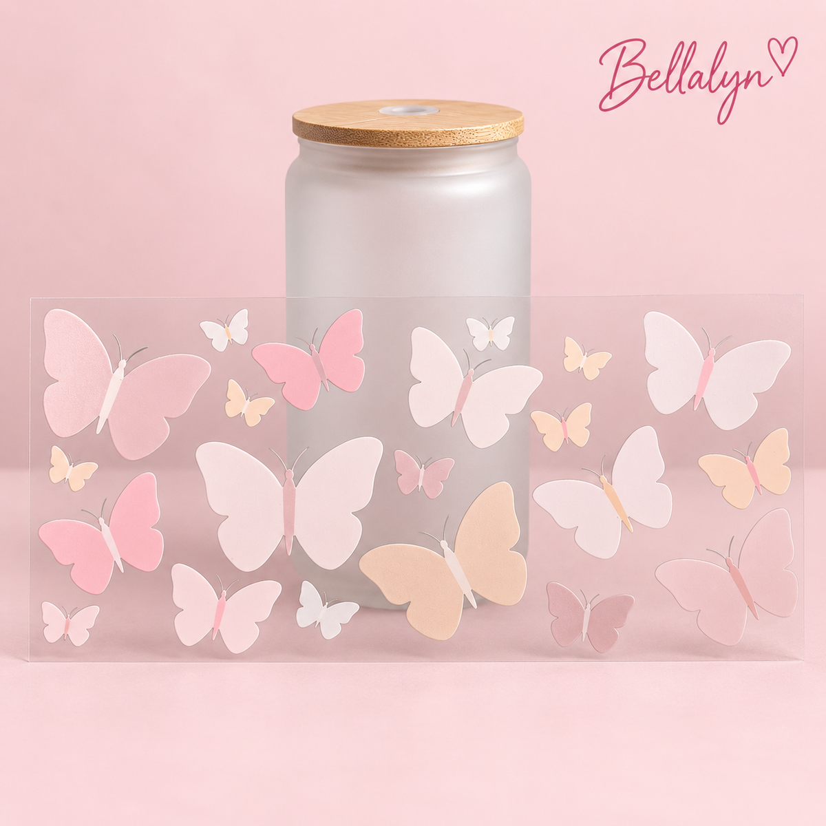 Trinkglas „Pastel Butterflies“