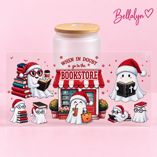 Trinkglas ,,Christmas Bookstore“