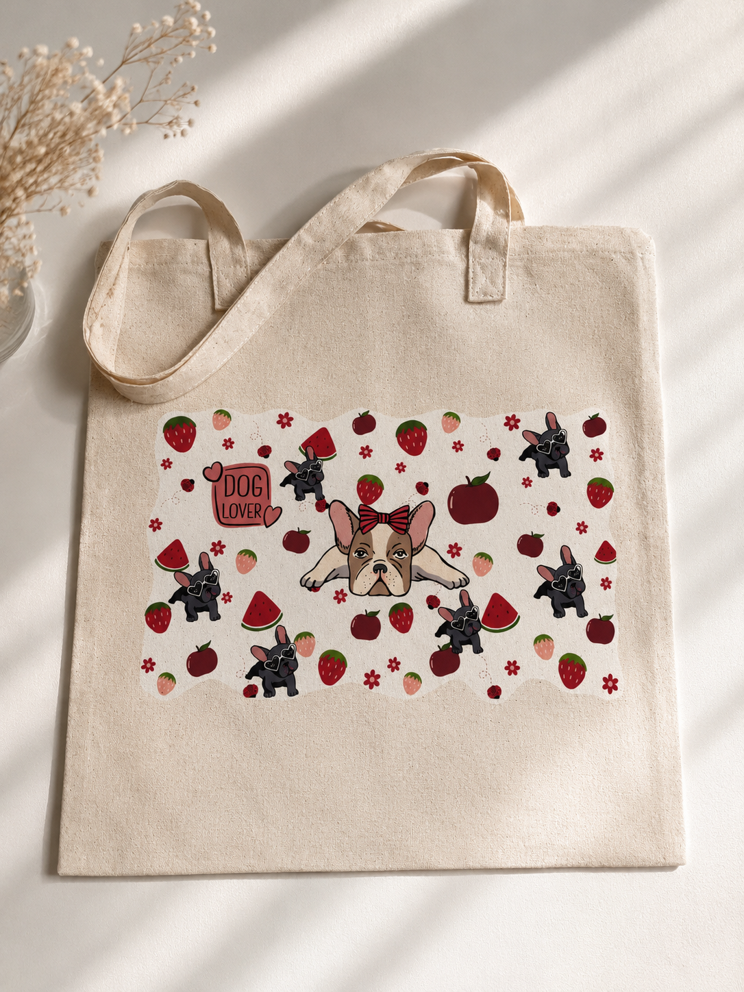 🐶 Thermobecher & Stofftasche – Dog Lover Set 🩷