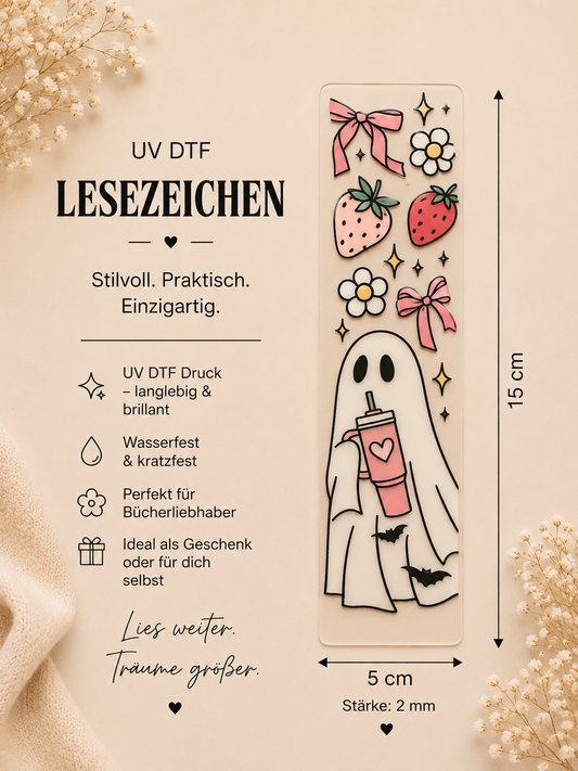 👻🌸UV DTF Lesezeichen – ,,Geist“