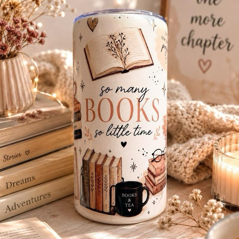 Thermobecher “So Many Books, So Little Time” – 12 oz
