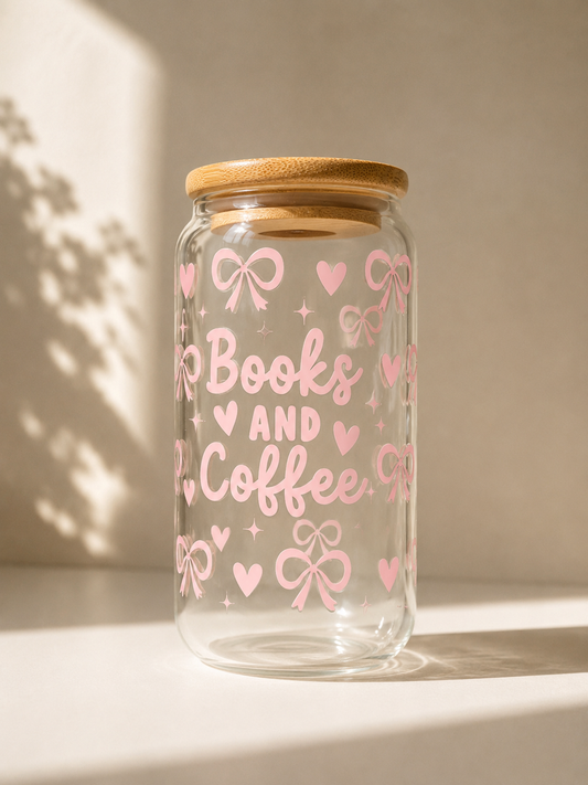 Trinkglas- Books & Coffee 🎀